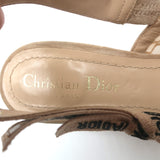 Christian Dior J'Adior Slingback Pumps Nude Mesh & Suede Size 36.5
