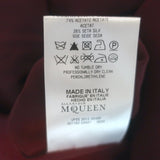 Alexander McQueen Lace Mini Peplum Dress Burgundy Crepe Size 42