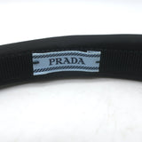 Prada Re-Nylon Mini Logo Headband Black