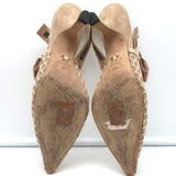 Christian Dior J'Adior Slingback Pumps Nude Mesh & Suede Size 36.5