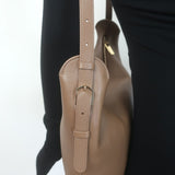 The Row Allie Hobo Tan Leather Large Shoulder Bag
