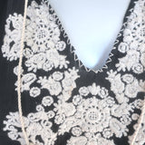 Ulla Johnson Embroidered Sleeveless Midi Dress Black Cotton Size 2