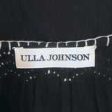 Ulla Johnson Embroidered Sleeveless Midi Dress Black Cotton Size 2