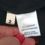 Ulla Johnson Embroidered Sleeveless Midi Dress Black Cotton Size 2