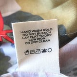 Carolina K Lena Kaftan Cream Printed Satin Size Small Long Sleeve Maxi Dress