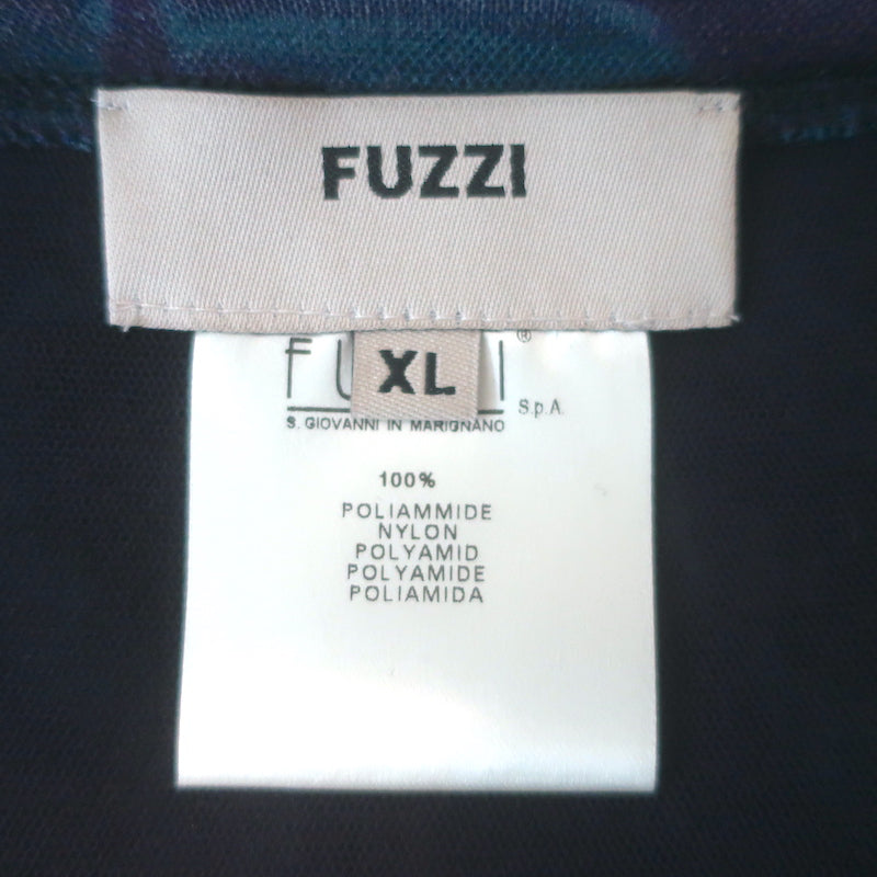 Fuzzi Jean Paul Gaultier Flower-Sequined Long Sleeve Top Purple/Blue Mesh Size Extra Large