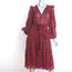 Ulla Johnson Aliya Midi Dress Red Printed Silk Chiffon Size 2