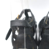 Saint Laurent Tribute 105 Platform T-Strap Sandals Black Leather Size 37