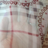 Burberry Paisley Nova Check Scarf Beige Silk Chiffon 52"