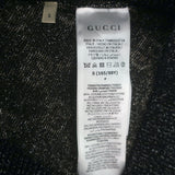 Gucci GG Lurex Jacquard Cardigan Charcoal/Silver Size Small V-Neck Sweater