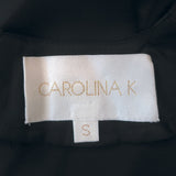 Carolina K Sera Leopard Jumpsuit Black Silk Satin Size Small