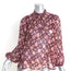 Ulla Johnson Sandrine Blouse Bordeaux Printed Chiffon Size 2 Long Sleeve Top
