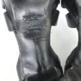 Saint Laurent Tribute 105 Platform T-Strap Sandals Black Leather Size 37