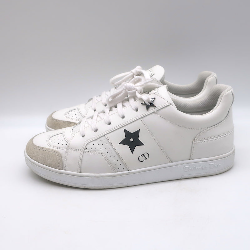 Christian Dior Ors Star Sneakers White Leather Size 35