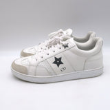 Christian Dior Ors Star Sneakers White Leather Size 35