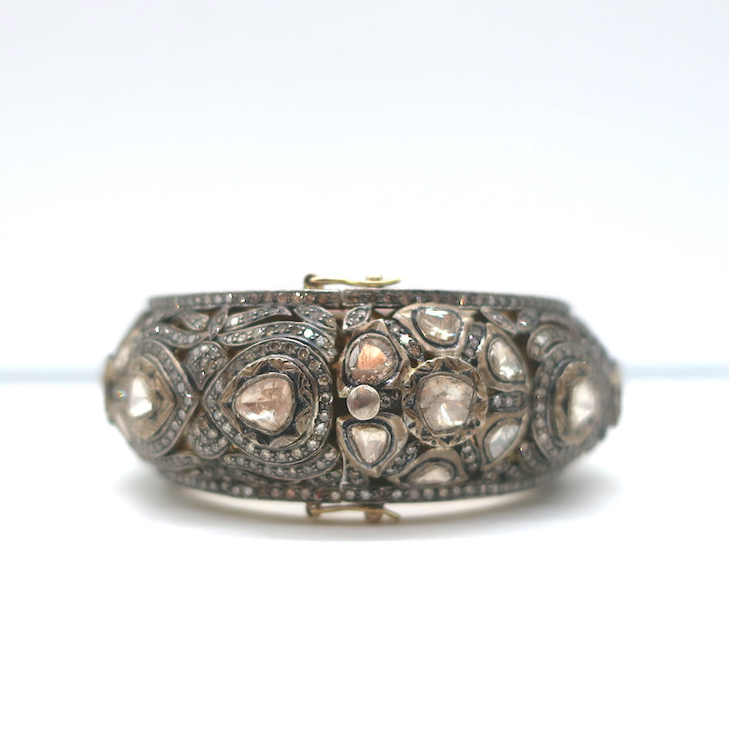 Maharaja Jewels Bracelet 24 ct Gold Sterling Silver 6.5 ct Diamonds
