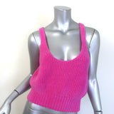 T by Alexander Wang Chenille Tank Top & Cardigan Twinset Fuchsia Size Large