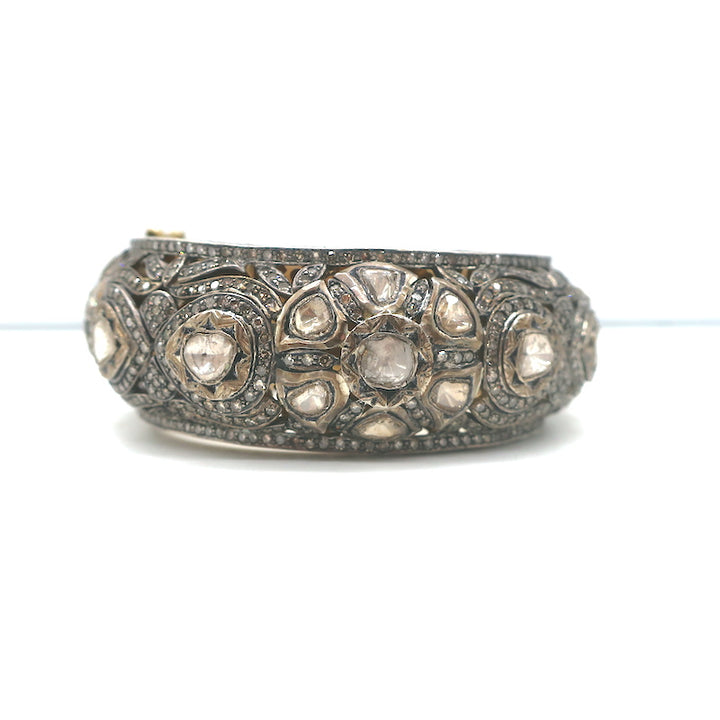 Maharaja Jewels Bracelet 24 ct Gold Sterling Silver 6.5 ct Diamonds