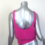 T by Alexander Wang Chenille Tank Top & Cardigan Twinset Fuchsia Size Large