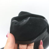 Brian Atwood Foldover Pointed Toe Booties Black Leather Size 37