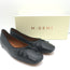 M. Gemi The Danza Square Toe Ballet Flats Black Leather Size 37 NEW