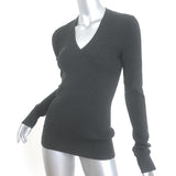 Dolce & Gabbana Ribbed V-Neck Sweater Black Size 42