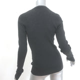 Dolce & Gabbana Ribbed V-Neck Sweater Black Size 42