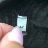 Dolce & Gabbana Ribbed V-Neck Sweater Black Size 42