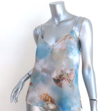 L'Agence Jane Camisole Blue Renaissance Print Silk Size Extra Small NEW