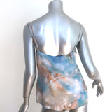 L'Agence Jane Camisole Blue Renaissance Print Silk Size Extra Small NEW
