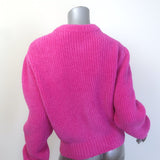T by Alexander Wang Chenille Tank Top & Cardigan Twinset Fuchsia Size Large