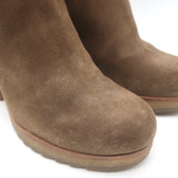 Prada Linea Rossa Gum Sole Chelsea Boots Brown Suede Size 37
