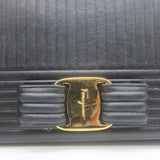 Salvatore Ferragamo Miss Vara Wallet on Chain Black Quilted Leather Crossbody