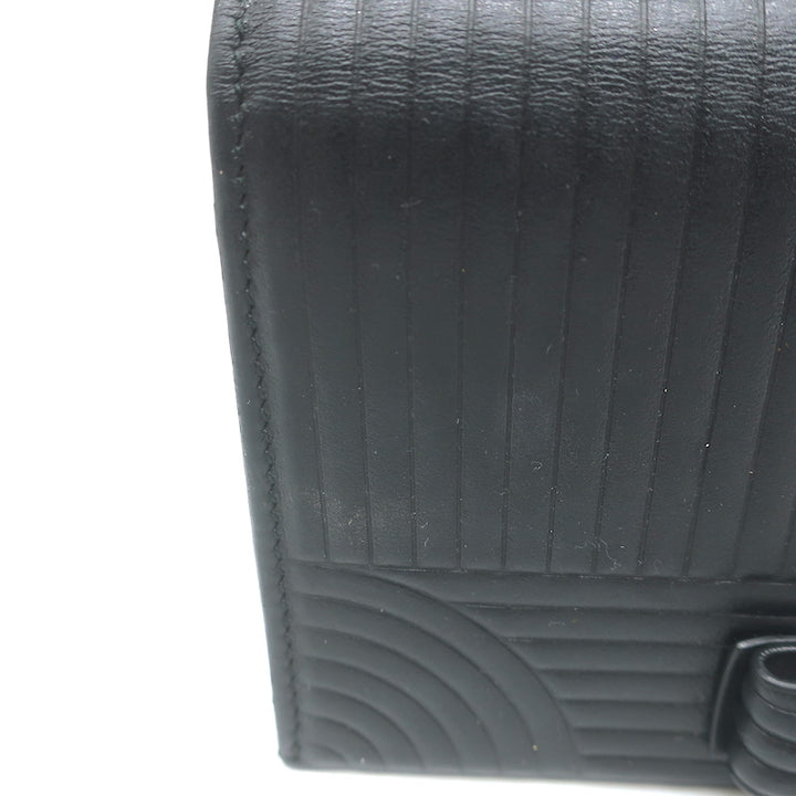 Salvatore Ferragamo Miss Vara Wallet on Chain Black Quilted Leather Crossbody