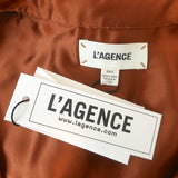 L'Agence Emmy Sleeveless Blouse Rich Ginger Silk Charmeuse Size Extra Small NEW