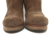 Prada Linea Rossa Gum Sole Chelsea Boots Brown Suede Size 37