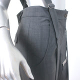 Brunello Cucinelli Monili-Embellished Suspender Trousers Charcoal Size 42