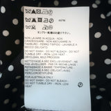 Michael Kors Polka Dot Tie-Neck Ruffled Midi Dress Black & White Silk Size 8