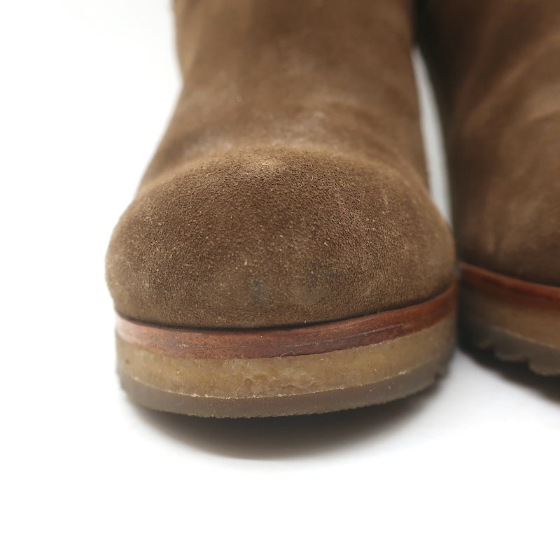 Prada Linea Rossa Gum Sole Chelsea Boots Brown Suede Size 37