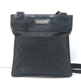 Gucci GG Monogram Canvas Flat Crossbody Bag Black