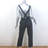 Brunello Cucinelli Monili-Embellished Suspender Trousers Charcoal Size 42