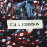 Ulla Johnson Ismaya Puff Sleeve Mini Dress Blue/Multi Shell Print Cotton Size 4