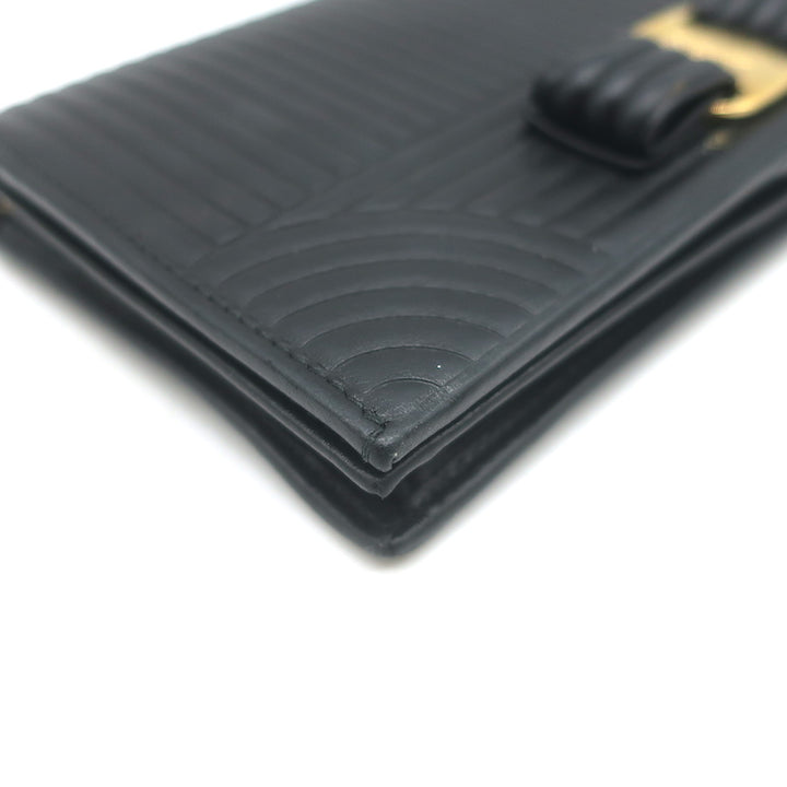 Salvatore Ferragamo Miss Vara Wallet on Chain Black Quilted Leather Crossbody