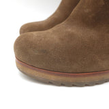 Prada Linea Rossa Gum Sole Chelsea Boots Brown Suede Size 37