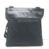 Gucci GG Monogram Canvas Flat Crossbody Bag Black