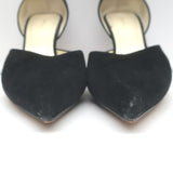 Celine D'Orsay Pumps Black Suede Size 38.5 Pointed Toe Heels