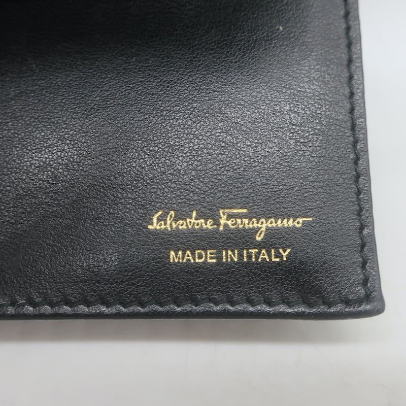 Salvatore Ferragamo Miss Vara Wallet on Chain Black Quilted Leather Crossbody