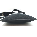 Gucci GG Monogram Canvas Flat Crossbody Bag Black