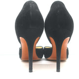 Celine D'Orsay Pumps Black Suede Size 38.5 Pointed Toe Heels