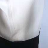 Brunello Cucinelli Two-Tone Sleeveless Jumpsuit Cream/Charcoal Silk Size Medium